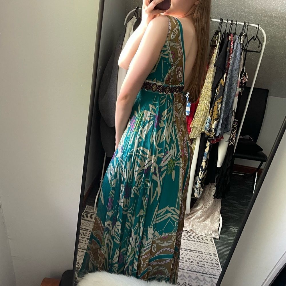 Nicole Miller Studio Silk Chiffon Maxi Dress 0 - Picture 5 of 9